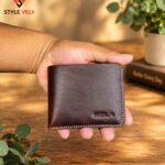 Vector Bifold Wallet Brown front view