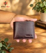 Vector Bifold Wallet Brown front view