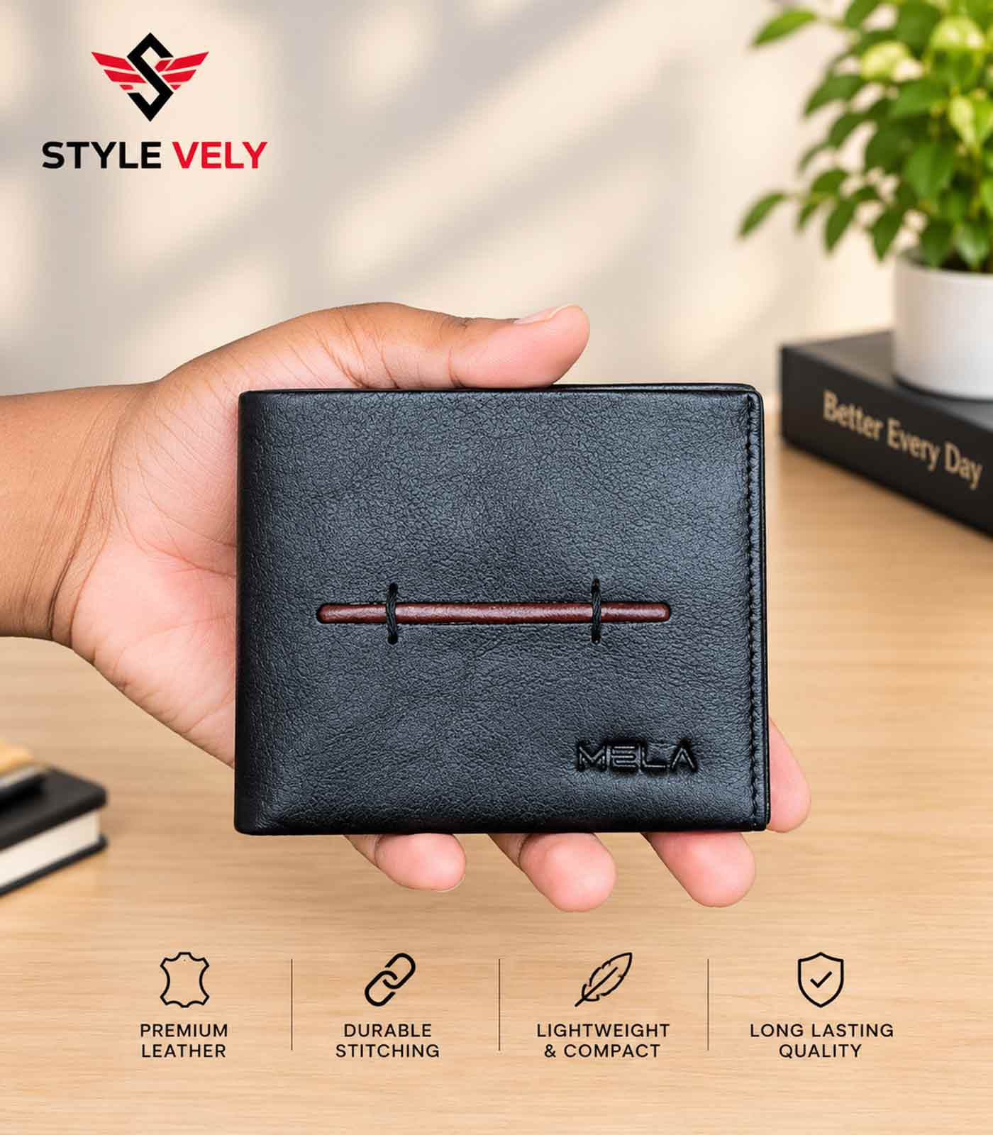 Genuine Cowhide Alpha Slim Bifold Wallet Black at low price Alpha Slim Bifold Wallet