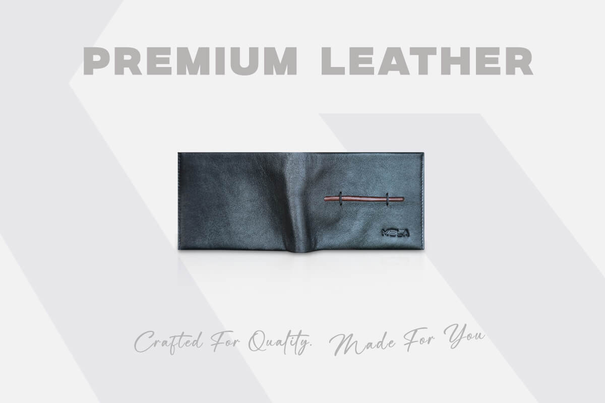 Alpha Bifold Wallet – Premium Black Leather SV-WL234 back inner