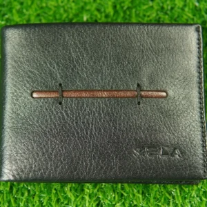 Classic Black Leather Short Wallet SV-WL229