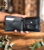 Vector bifold wallet laid flat front View