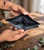 Vector Bifold wallet open showing card slots and bill compartment